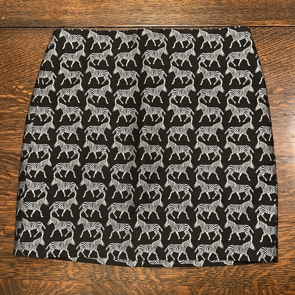 Jcrew factory NWT zebra print skirt size 4 - Picture 1 of 5